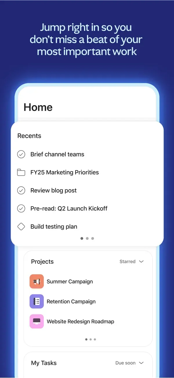 Home shortcuts