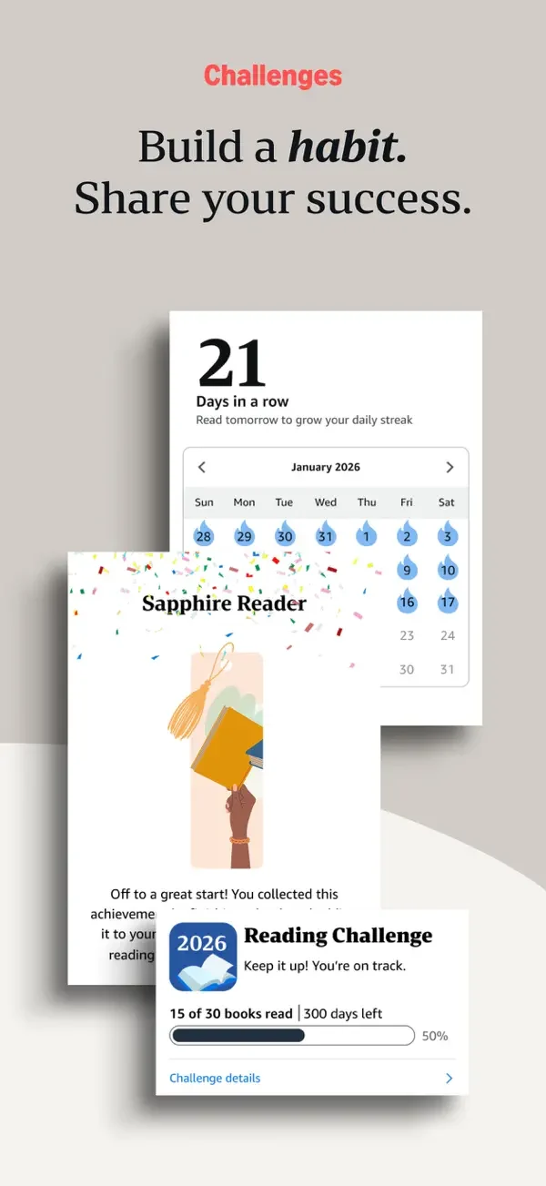 Kindle — Reading challenges