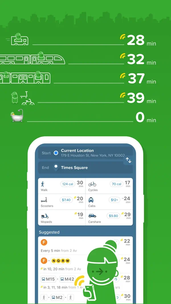 Citymapper — Route comparison