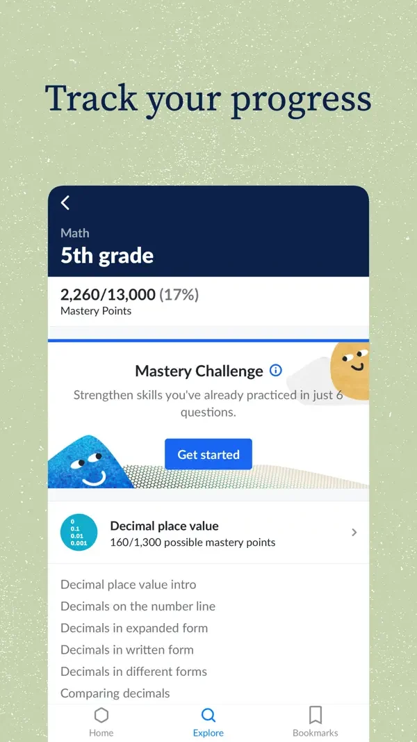 Course progress