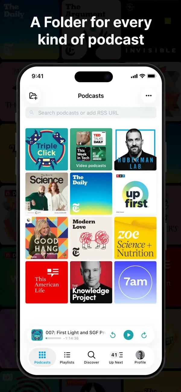 Podcast library