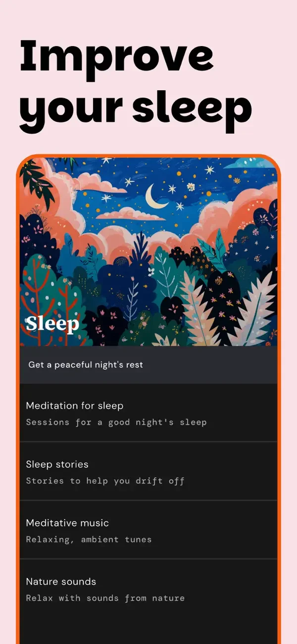 Sleep content categories
