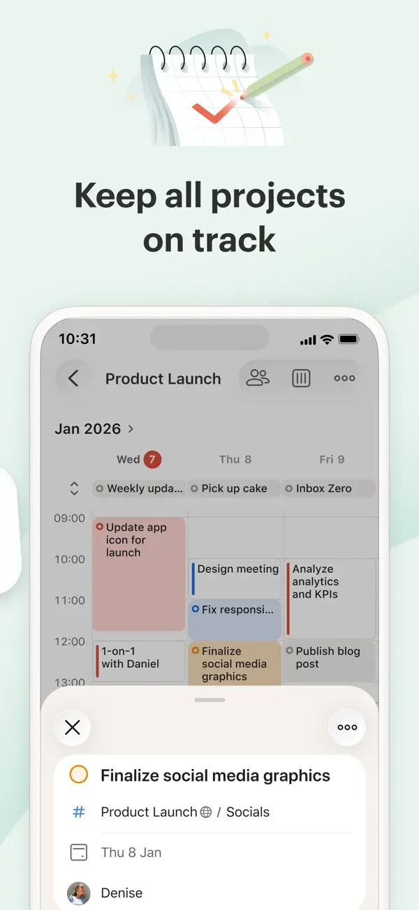 Project calendar