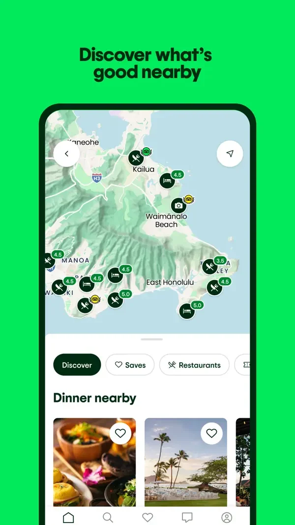 Tripadvisor — Nearby map discovery