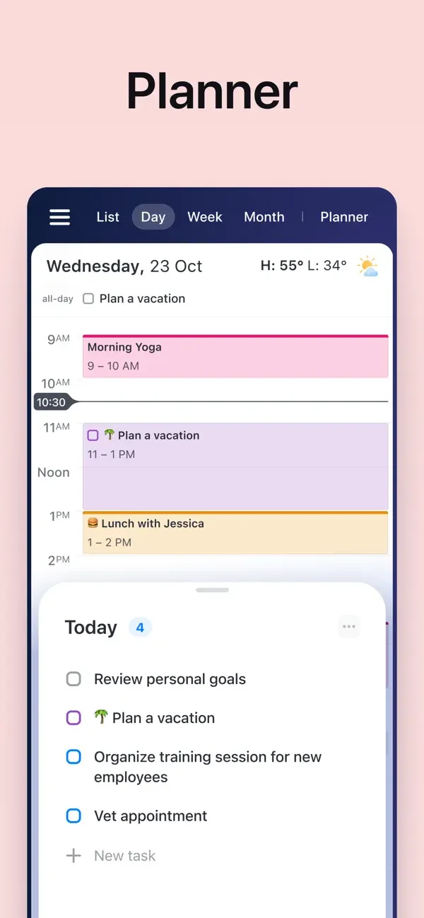 Tasks alongside appointments
