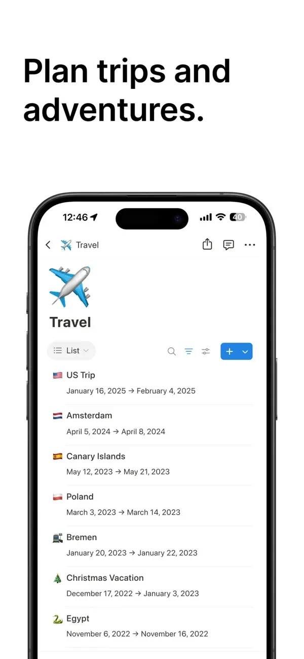 Travel database