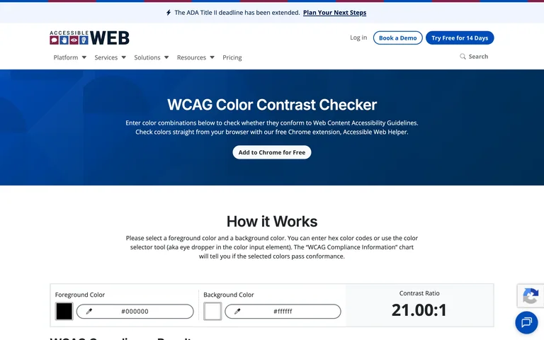 Accessible Web Color Contrast preview