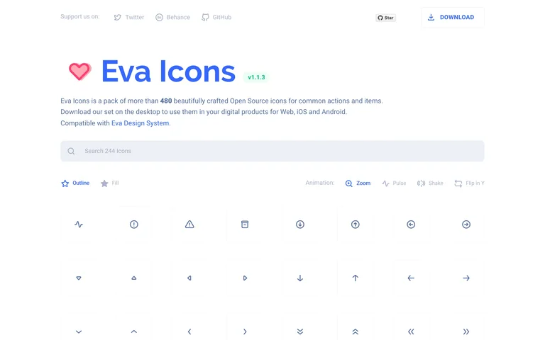 Eva Icons preview