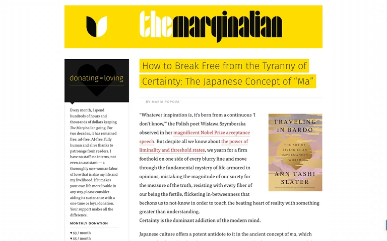 The Marginalian preview