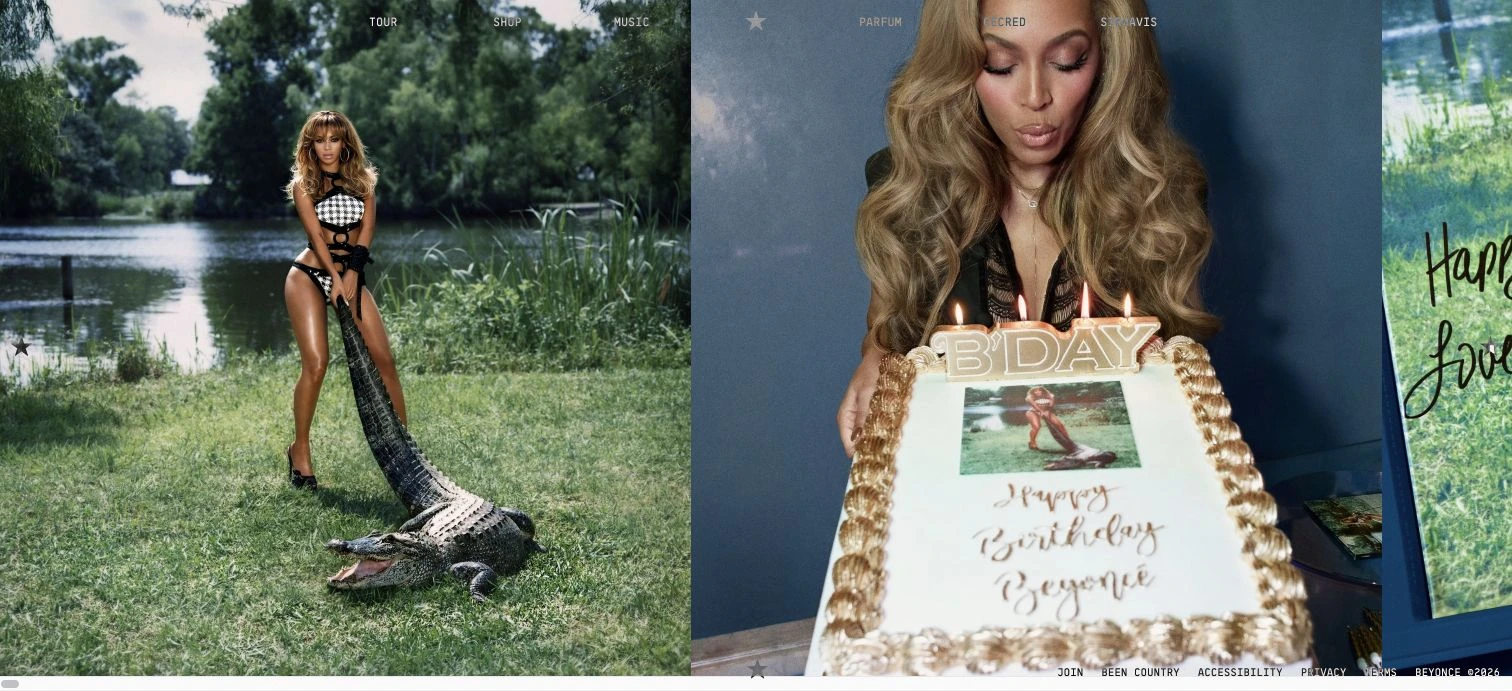 Beyoncé — captured interface