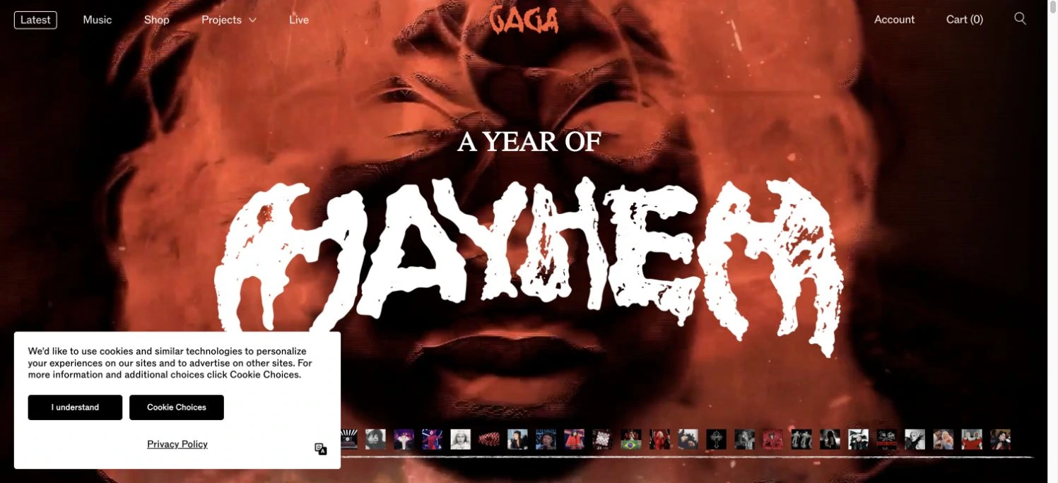 Lady Gaga — captured interface