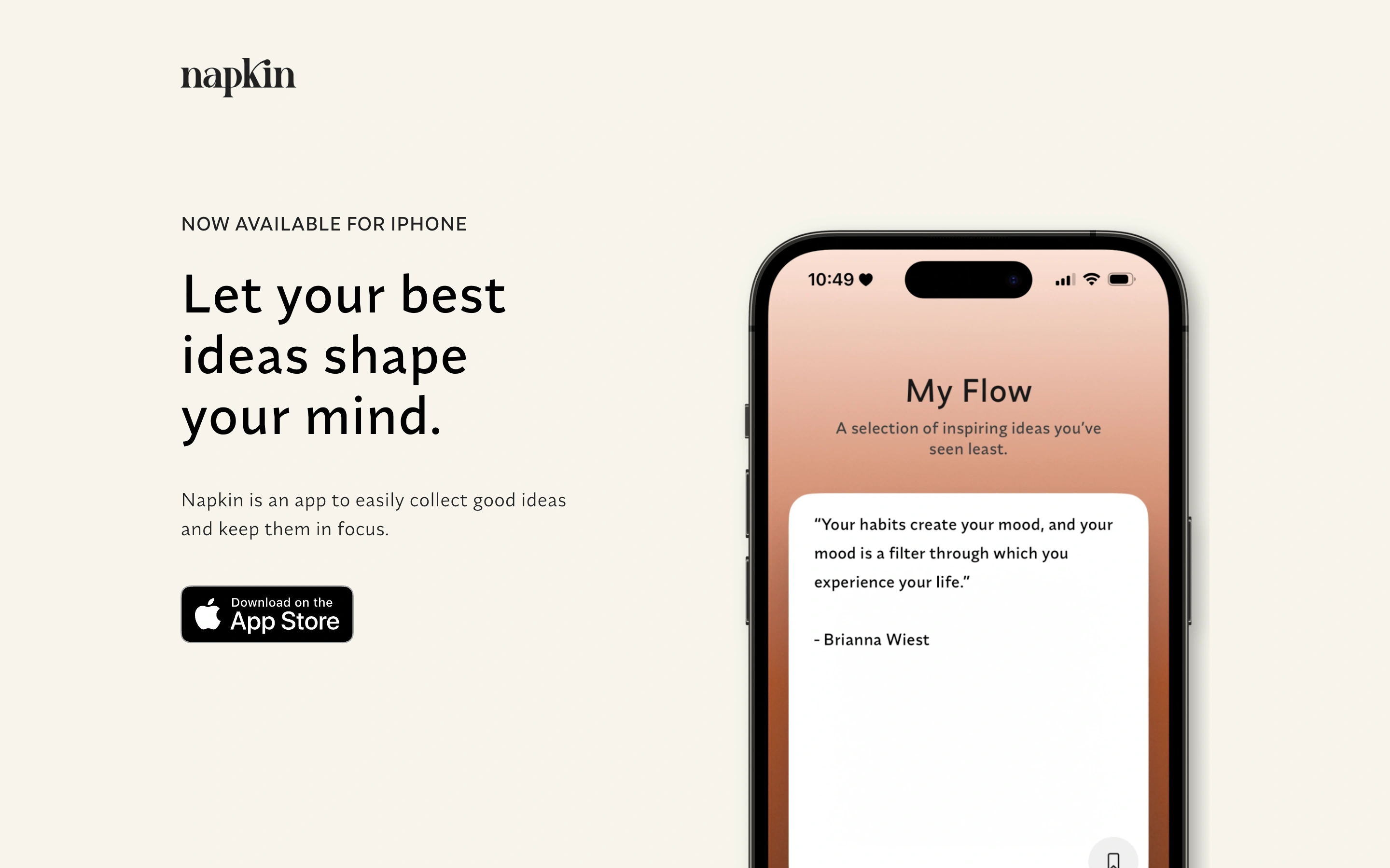 Napkin — captured interface