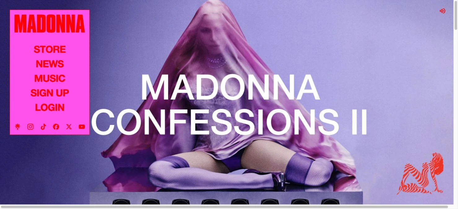 Madonna — captured interface