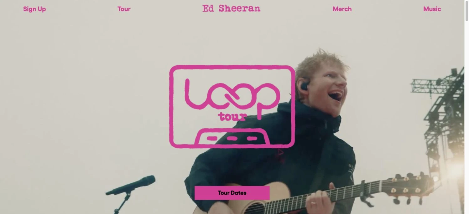 Ed Sheeran — captured interface