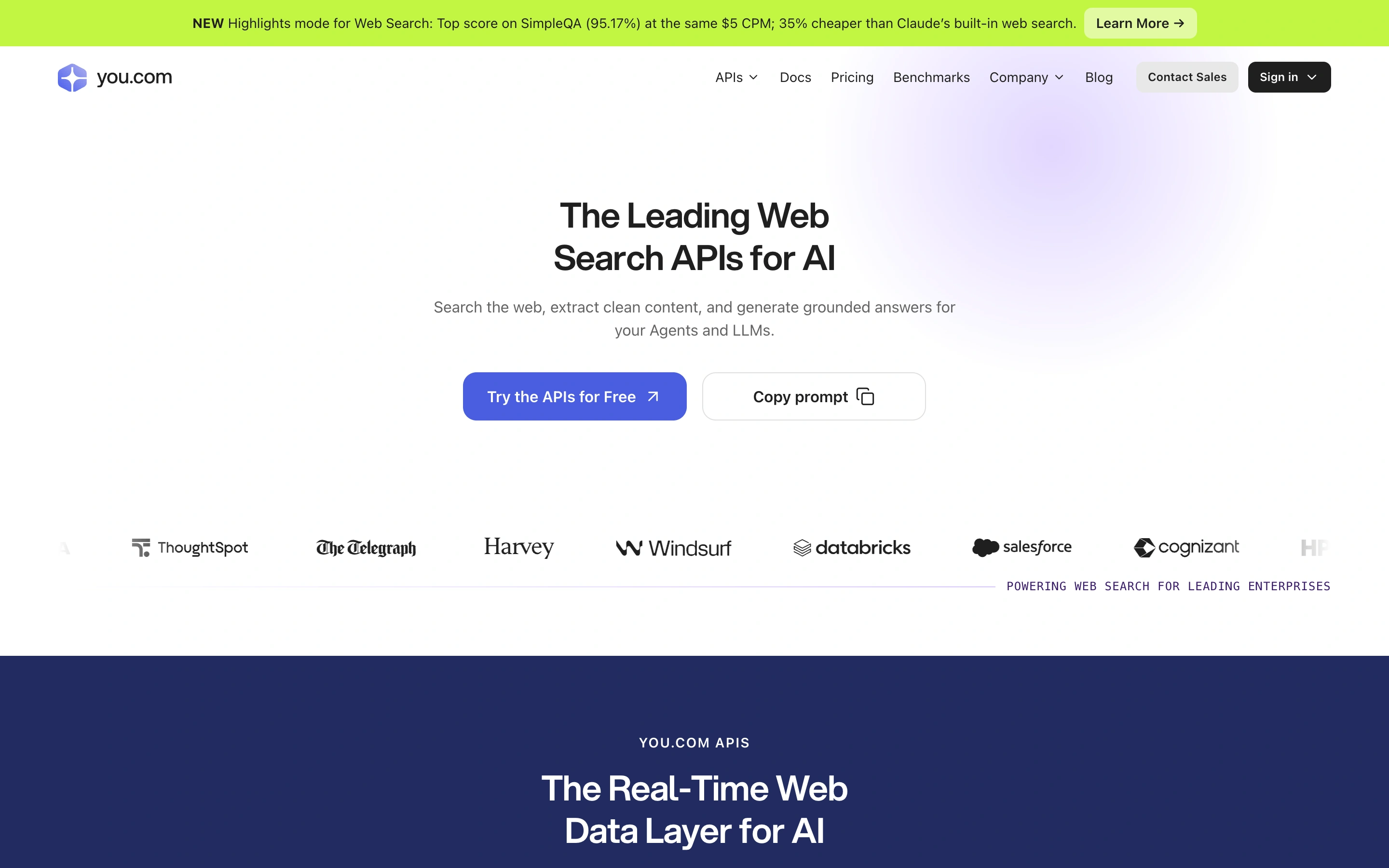 You.com — captured interface