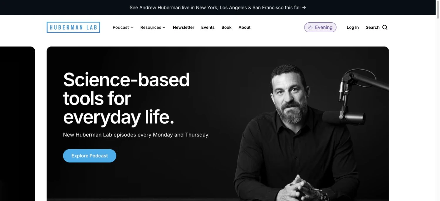 Andrew Huberman — captured interface