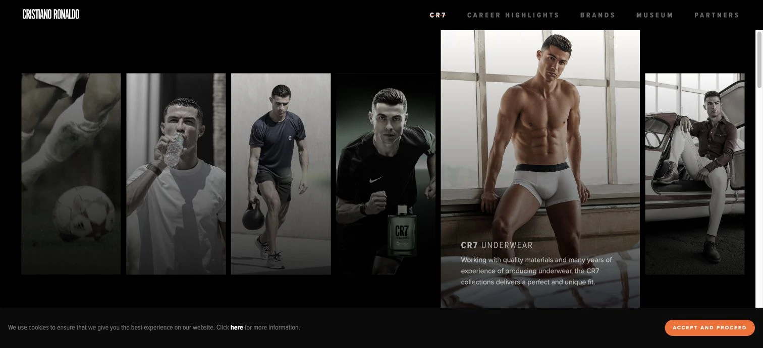 Cristiano Ronaldo — captured interface