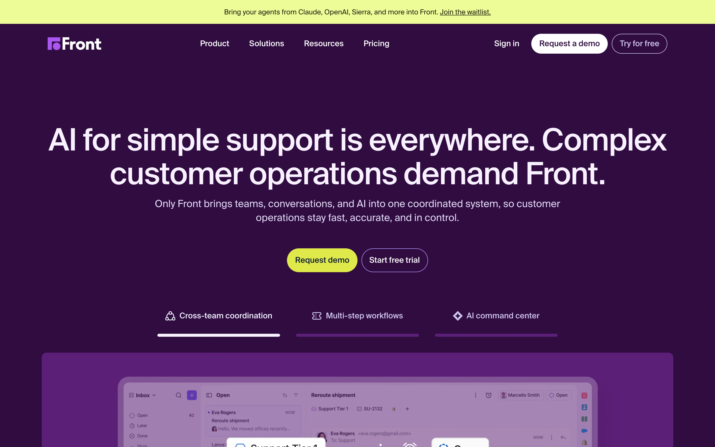 Front — captured interface