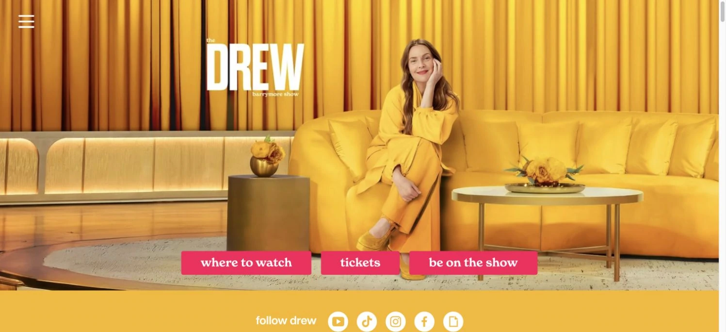 Drew Barrymore — The Drew Barrymore Show — captured interface