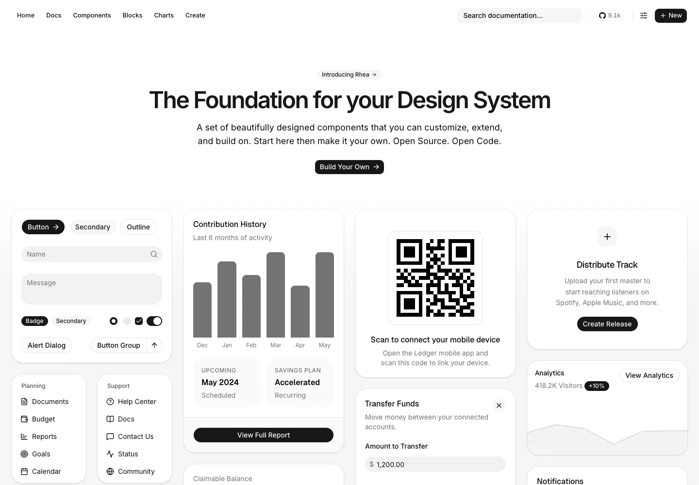 shadcn-svelte — captured interface