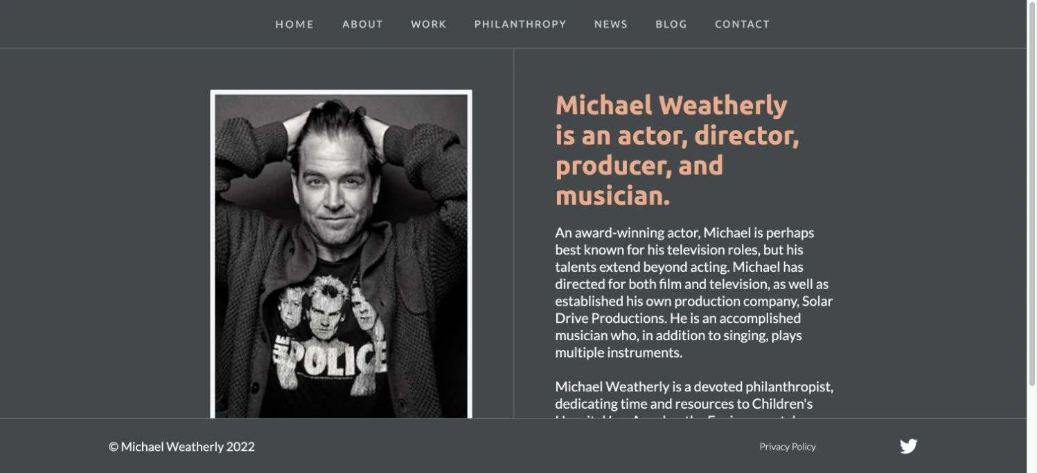 Michael Weatherly — captured interface