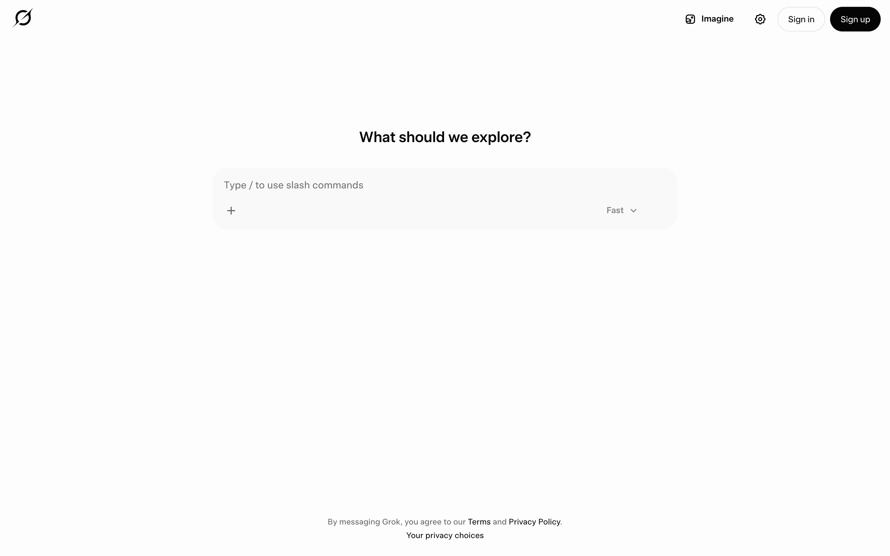 Grok — New conversation — captured interface