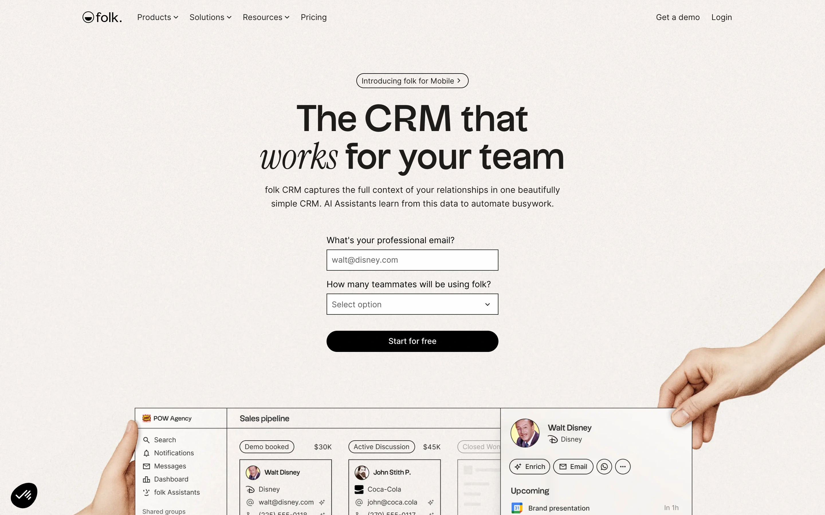 folk — captured interface