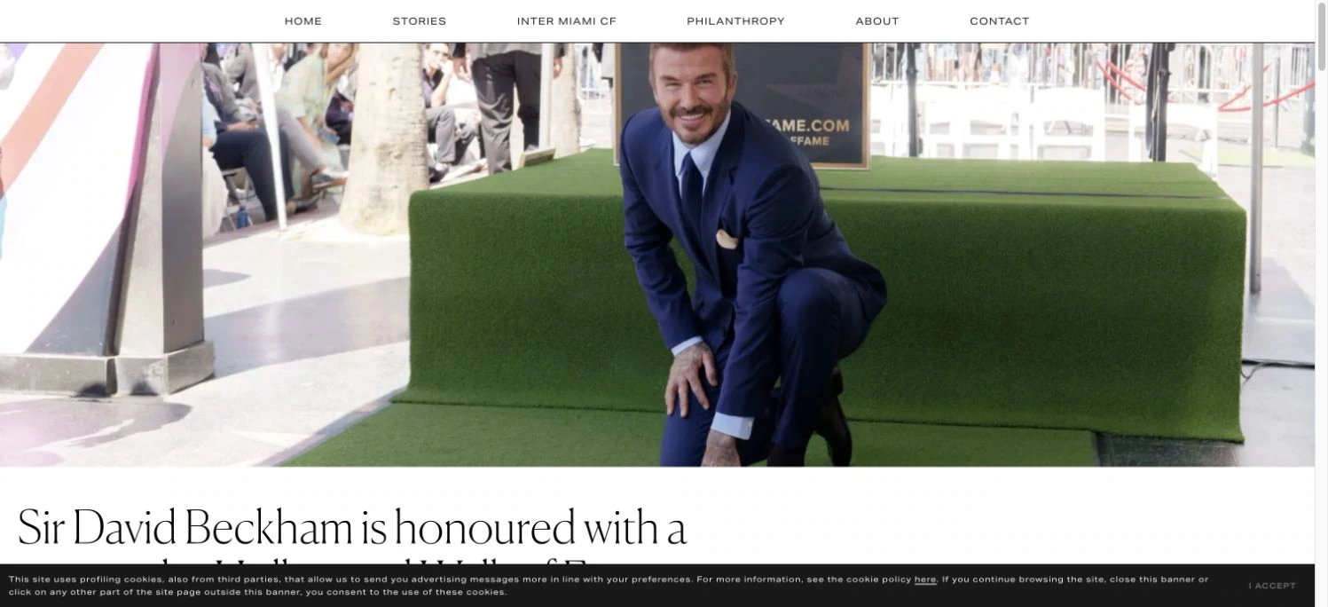David Beckham — captured interface