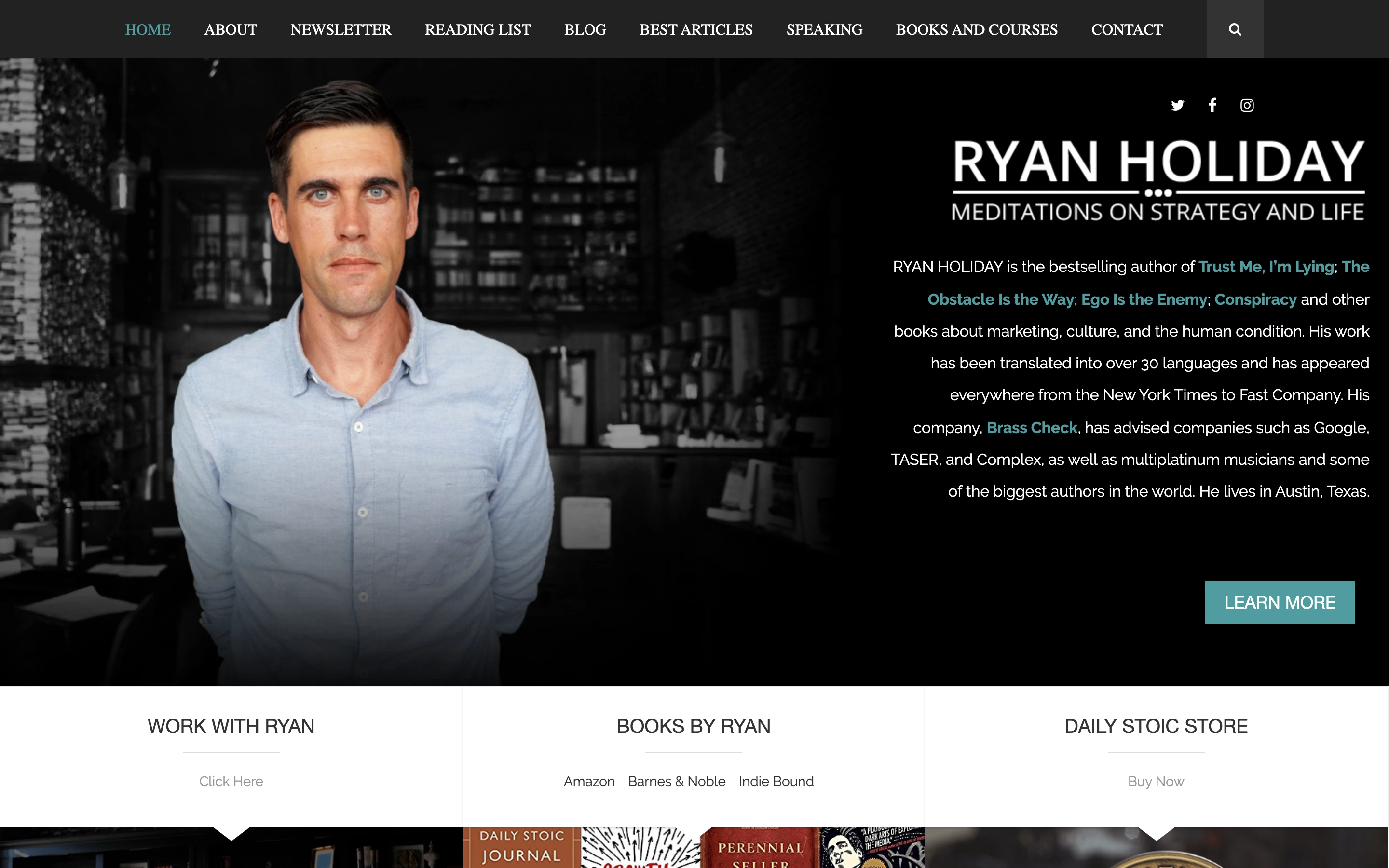 Ryan Holiday — captured interface