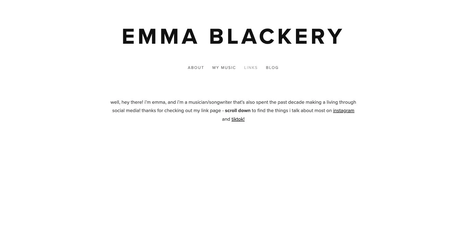 Emma Blackery — captured interface