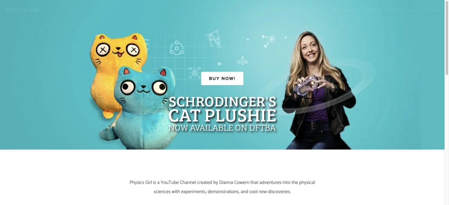 Dianna Cowern — Physics Girl — captured interface