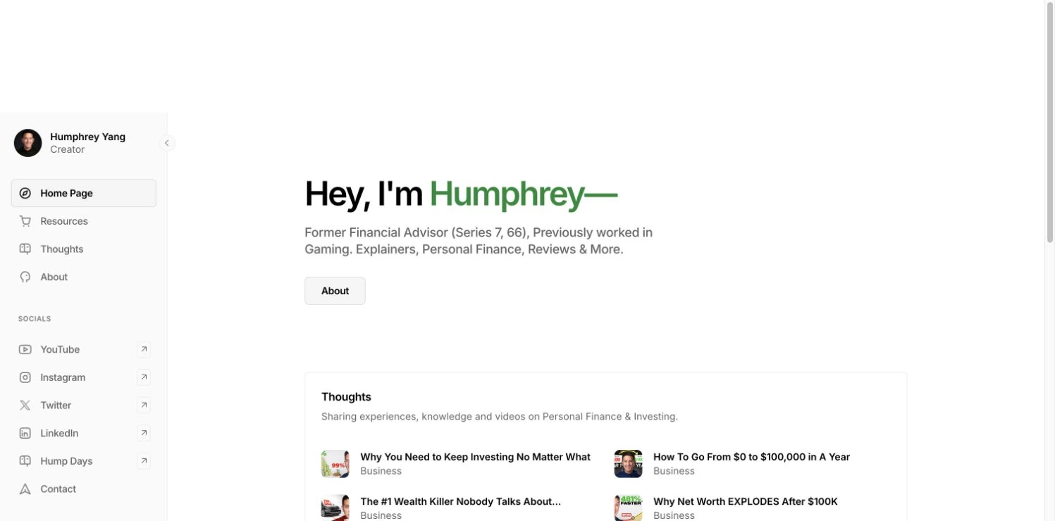 Humphrey Yang — captured interface