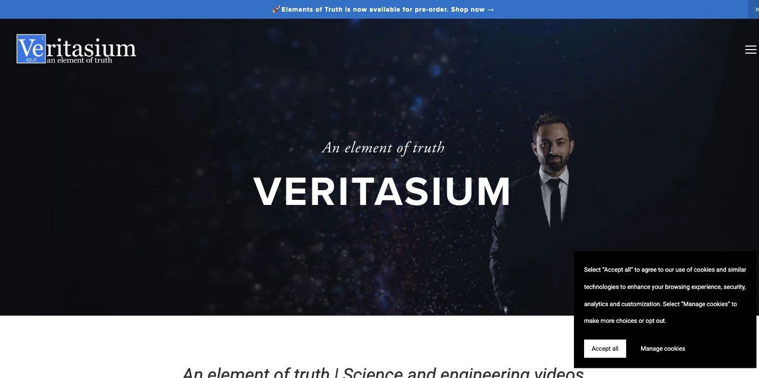 Derek Muller — Veritasium — captured interface