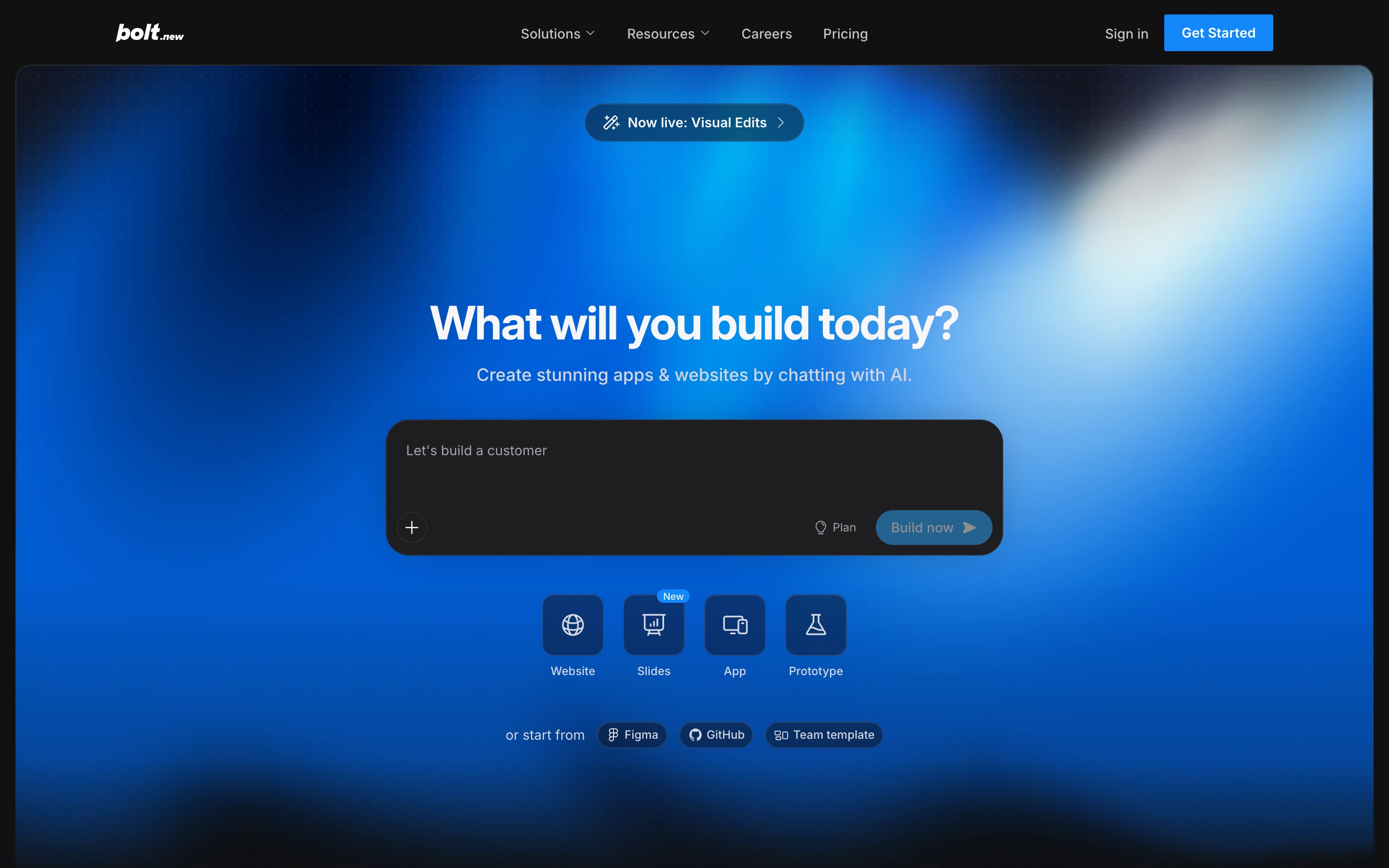Bolt — Prompt entry — captured interface