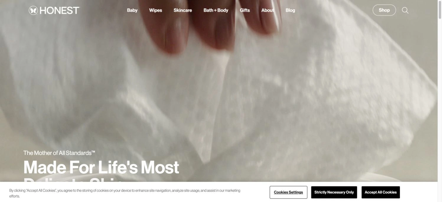 Jessica Alba — The Honest Company — captured interface