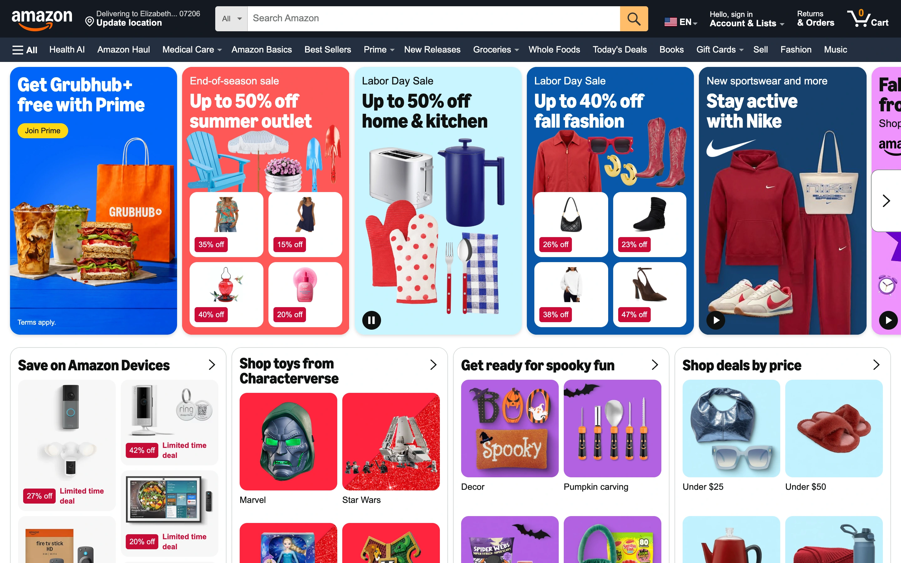 Amazon — Storefront — captured interface
