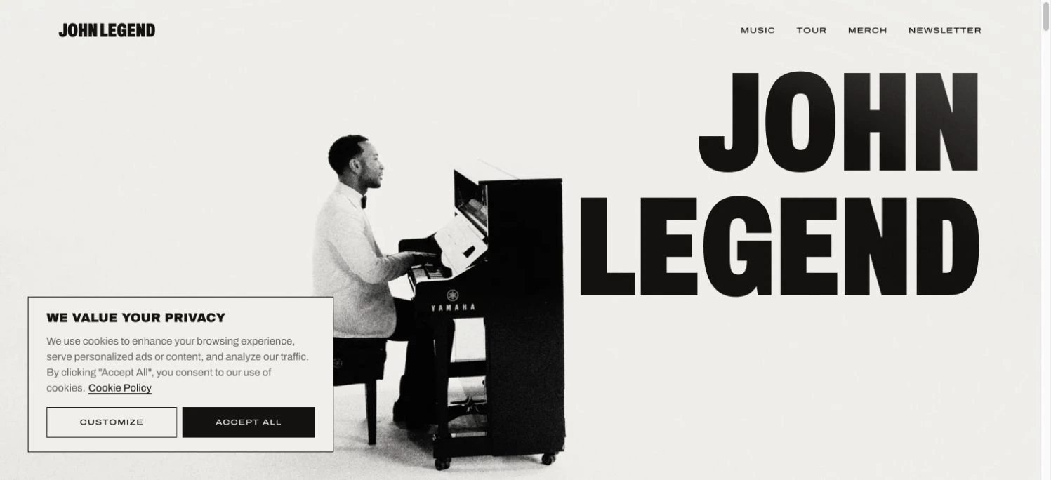 John Legend — captured interface