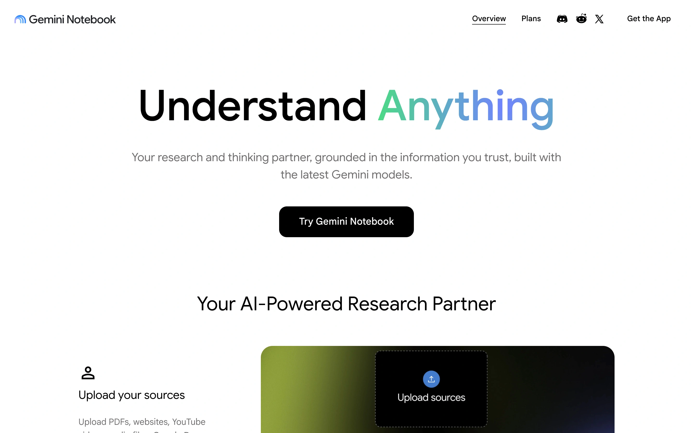 Gemini Notebook — captured interface