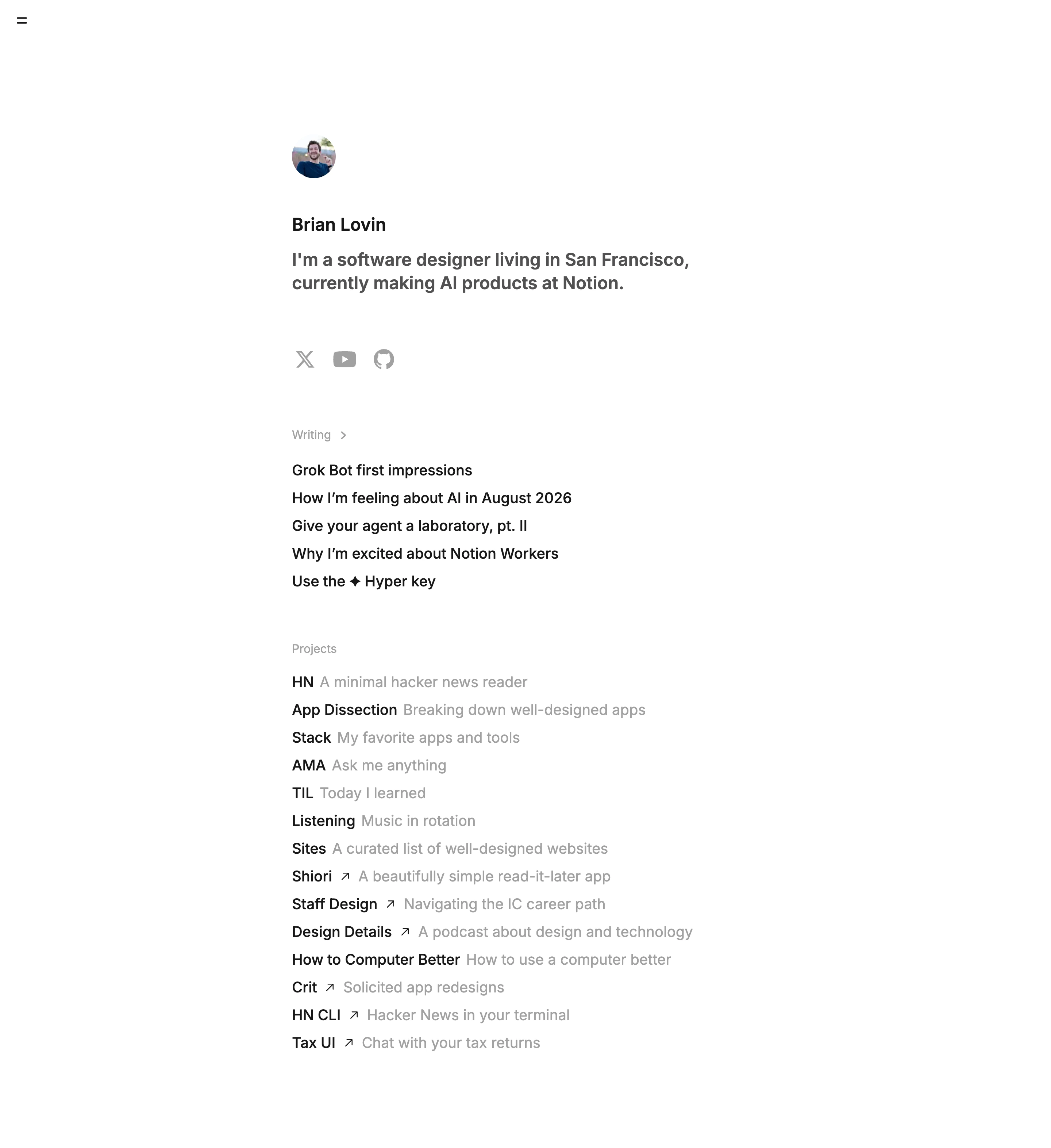 Brian Lovin — captured interface