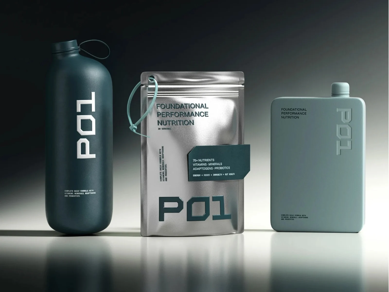 Performance Nutrition Branding & Packaging for P01 preview