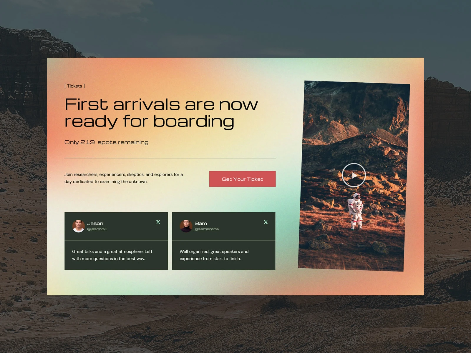 Cinematic Website Design for UFO & Paranormal Conventions