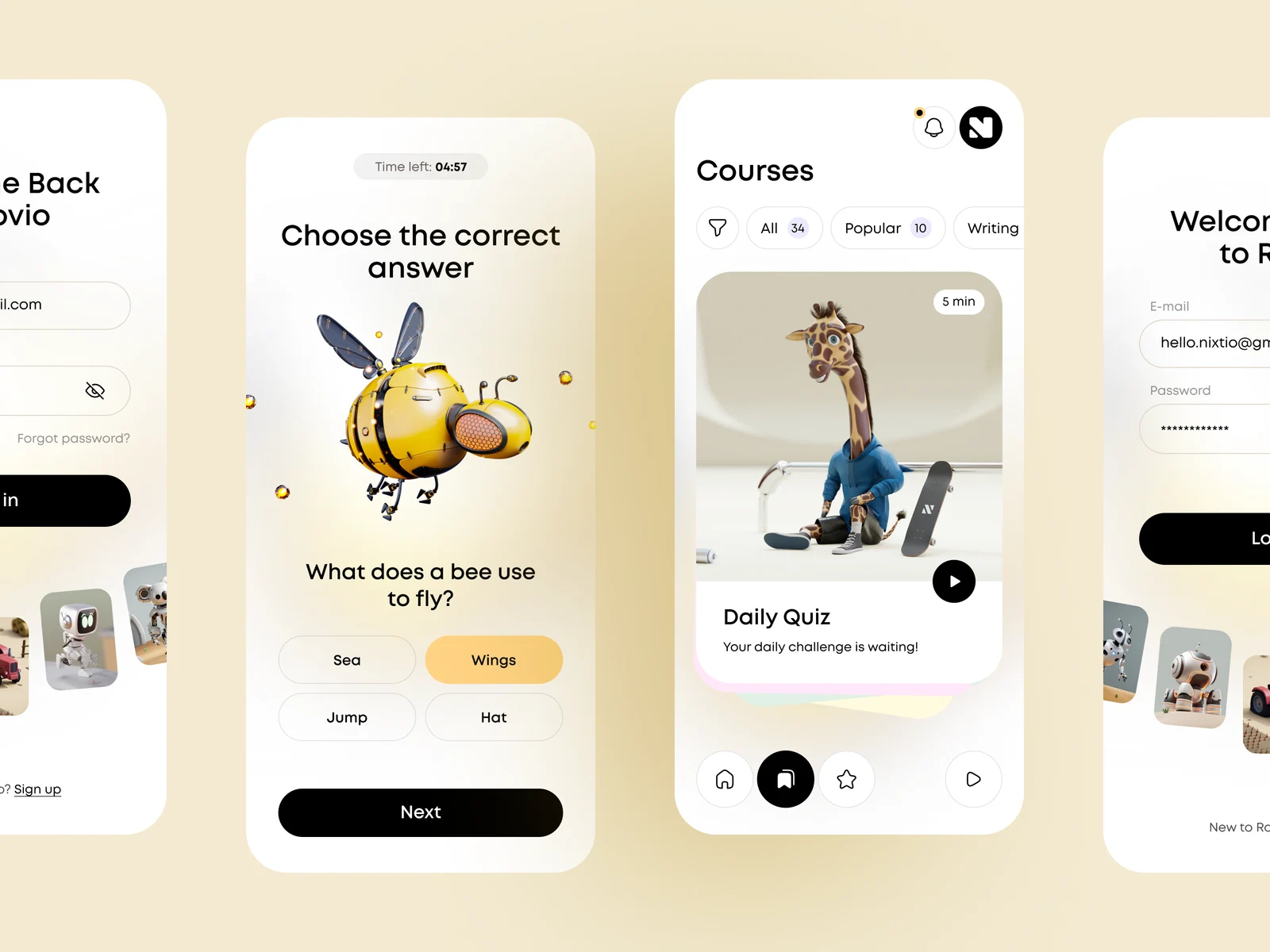 Mobile App - AI Daily Quiz preview