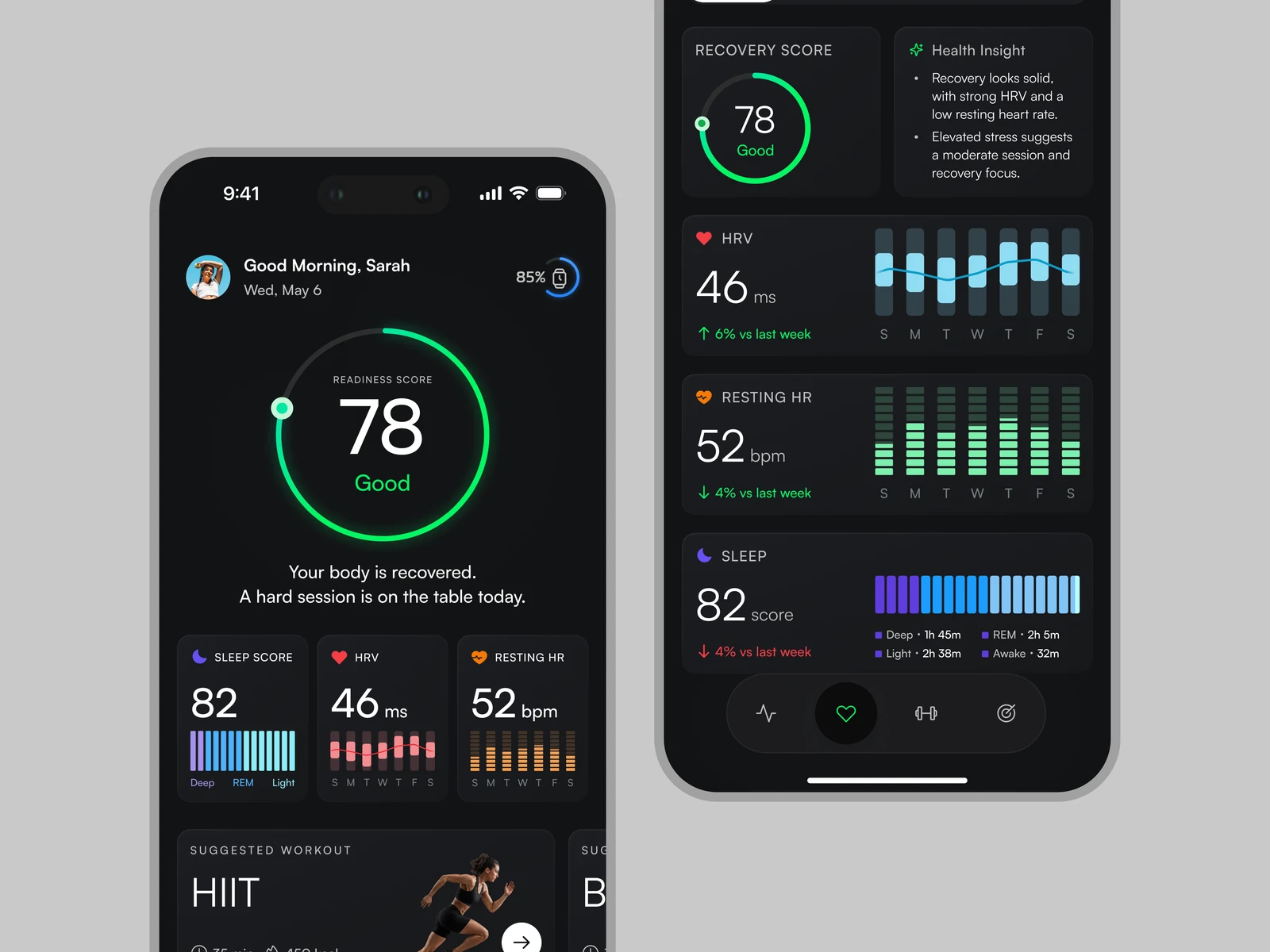 Mobile Fitness Readiness Dashboard preview