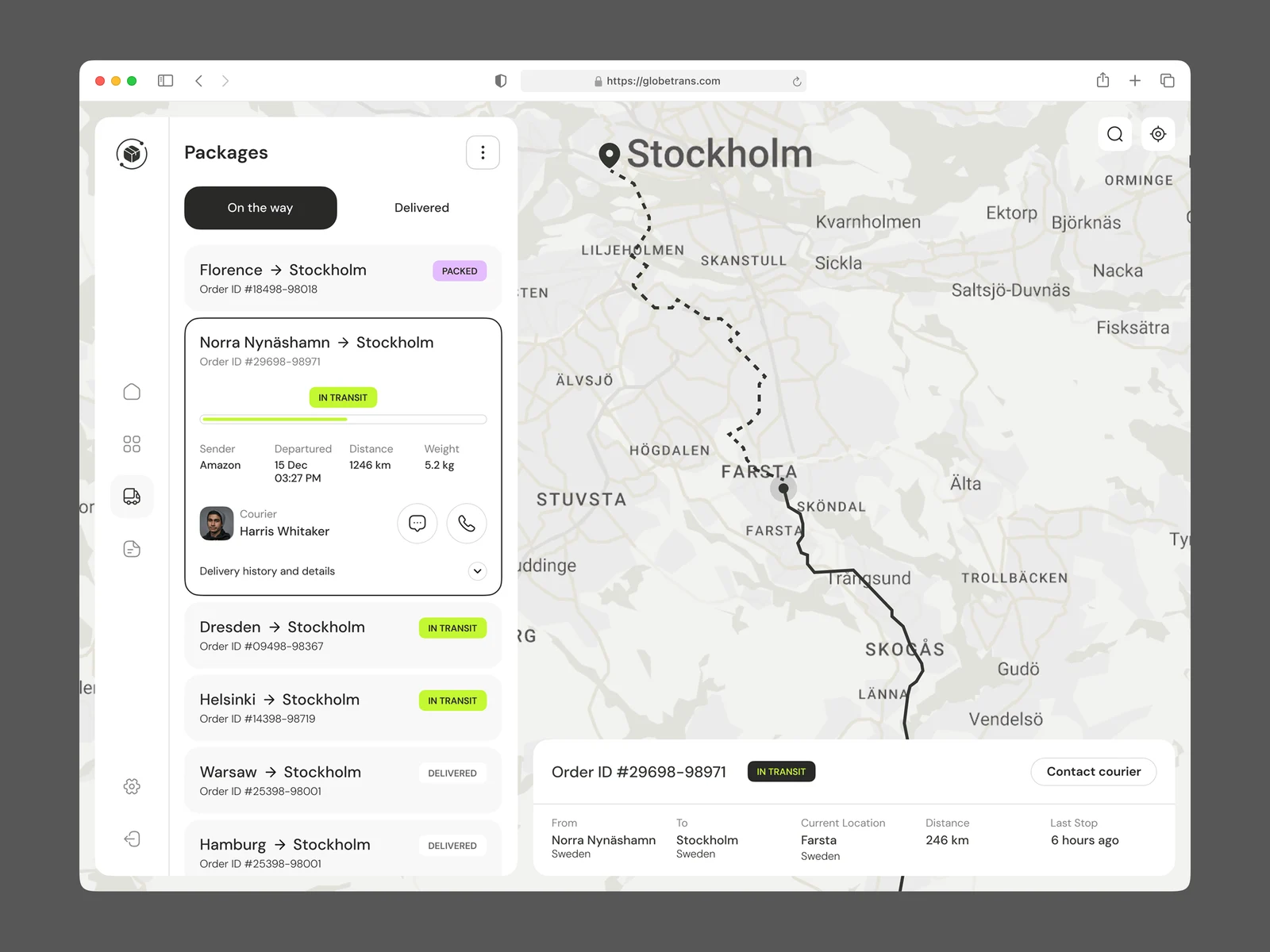Delivery Web App Design preview