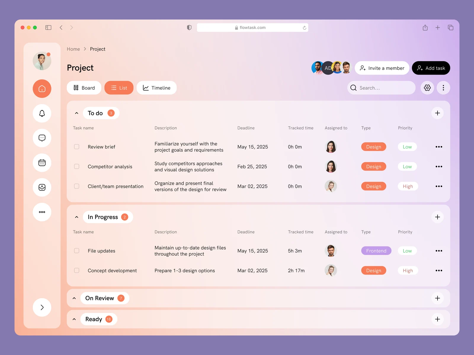 SaaS Management Dashboard Web App Design preview