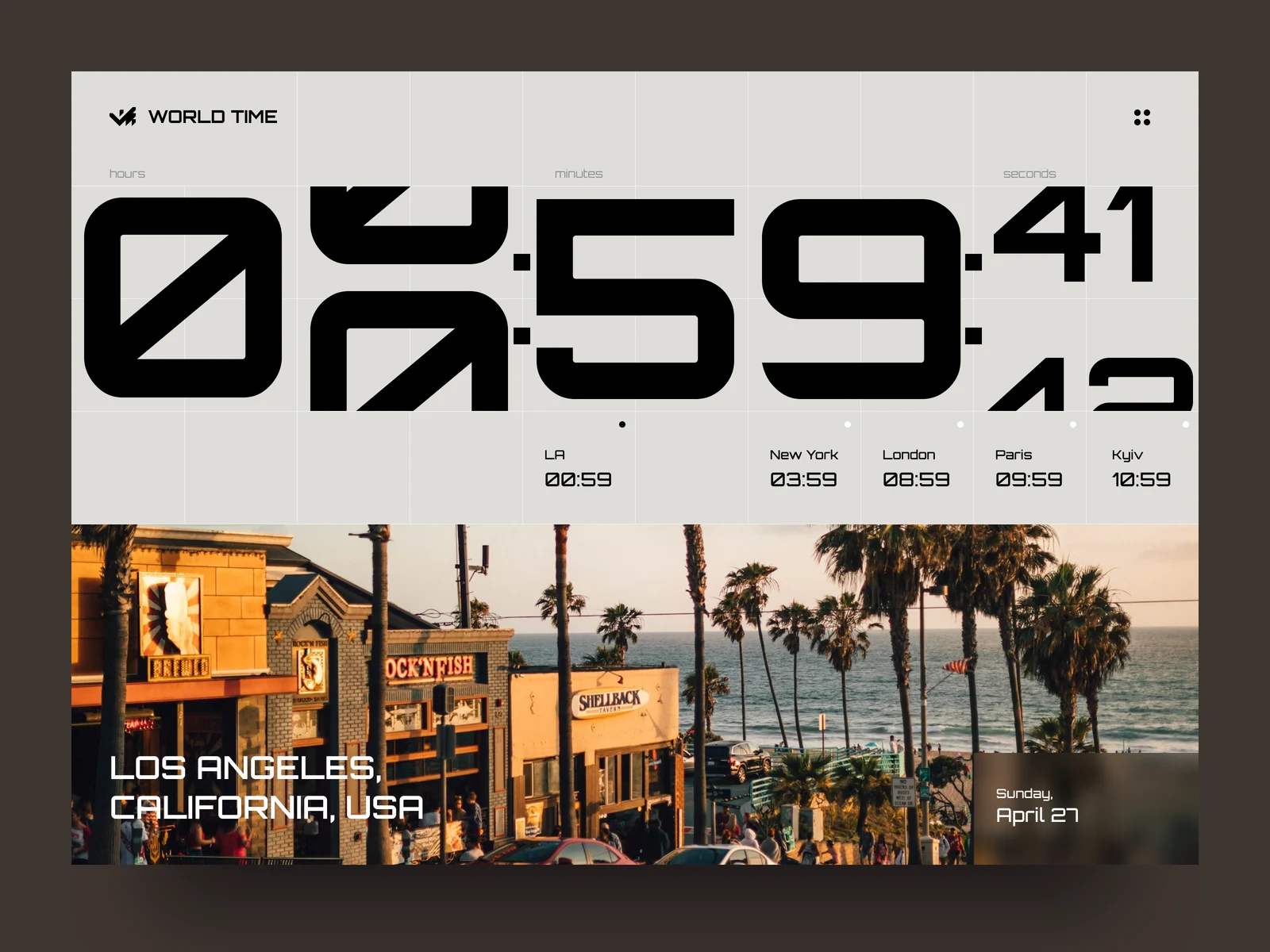 UI Design – World Clock Web App preview