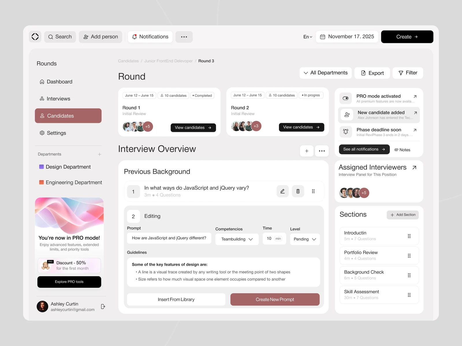 SaaS Dashboard preview