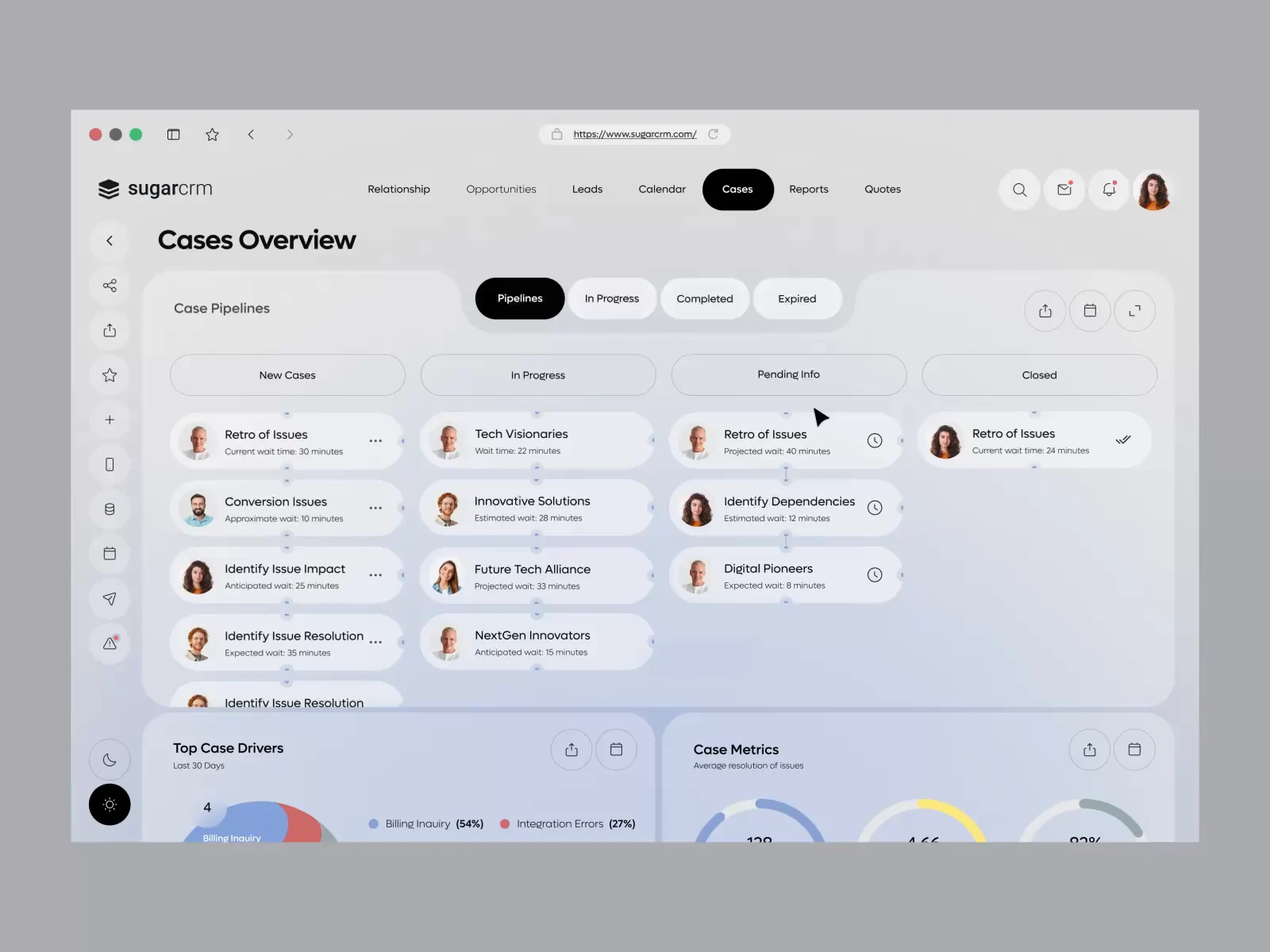 Sugar CRM - SaaS Dashboard & UX UI Design preview